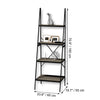 ITY International - 4 Tier Industrial Style Shelving Unit, Made of MDF, 23.6"x19.7"x70.9", Taupe Gray - 64-20202 - Mounts For Less