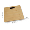 ITY International - Bathroom Scale/Digital Scale, Maximum Capacity of 330Lbs, Made of Bamboo - 64-7031SCALE - Mounts For Less