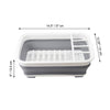 ITY International - Collapsible Dish Rack, 14.5" x 12.25" x 5", Gray - 64-90007 - Mounts For Less