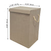 ITY International - Collapsible Fabric Laundry Hamper, 15.75" x 11.85" x 23.65", Beige - 64-40138 - Mounts For Less