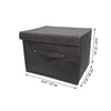 ITY International - Foldable Storage Box, 14.6"x11.8"x10.6", Black - 64-40133BK - Mounts For Less