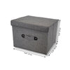 ITY International - Foldable Storage Box, 14.6"x11.8"x10.6", Grey - 64-40133G - Mounts For Less