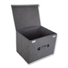 ITY International - Foldable Storage Box, 14.6"x11.8"x10.6", Grey - 64-40133G - Mounts For Less