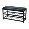 ITY International - Metal Bench with Shoe Storage, Made of Metal, 31.5"x17.7"x11.8", Black - 64-20220BK - Mounts For Less