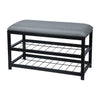 ITY International - Metal Bench with Shoe Storage, Made of Metal, 31.5"x17.7"x11.8", Grey - 64-20220G - Mounts For Less