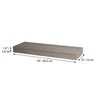 ITY International - Mini Individual Wooden Floating Shelf, 16" x 5.1" x 1.5", Taupe Grey - 64-600DG - Mounts For Less