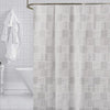 ITY International - Peva Shower Curtain, 71" x 71", Brick Pattern - 64-80143 - Mounts For Less