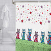 ITY International - Peva Shower Curtain, 71" x 71", Cats Pattern - 64-80147 - Mounts For Less