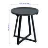 ITY International - Round MDF Side Table, 17.7" x 22", Black - 64-20233 - Mounts For Less