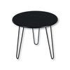 ITY International - Round Side Table, Made of MDF, 19" x 16.5", Black - 64-20265 - Mounts For Less