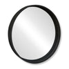 ITY International - Round Wall Mirror, 23.6" Diameter, Black Frame - 64-80075BK - Mounts For Less