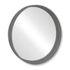 ITY International - Round Wall Mirror, 23.6" Diameter, Gray Frame - 64-80075G - Mounts For Less