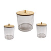 ITY International - Set of 1 Large and 2 Small Storage Jar with Bamboo Lid - 64-10319-20-BUNDLE-A - Mounts For Less