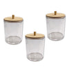 ITY International - Set of 3 Small Storage Jar with Bamboo Lid - 64-10319X3 - Mounts For Less