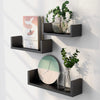 ITY International - Set of 3 Wooden Wall Shelves, Black - 64-109BK - Mounts For Less