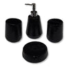 ITY International - Set of 4 Pieces of Bathroom Accessories, Made of Ceramic, Black - 64-70332SET - Mounts For Less