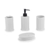 ITY International - Set of 4 Pieces of Bathroom Accessories, Made of Ceramic, White - 64-70080SET - Mounts For Less