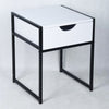 ITY International - Side Table with Drawer, Made of MDF, 15.7" x 19.7" x 15.7", White - 64-20270WH - Mounts For Less