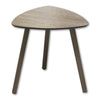 ITY International - Triangular MDF Side Table, 15.7"x15.7"x15.7", Taupe Gray - 64-20145DG - Mounts For Less