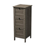 ITY Storage Cabinet with 3 Drawers in MDF 13" x 11.4" x 31.9" Wood Grey - 64-20084DG - Mounts For Less