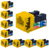 Ideal Industries Cat5e RJ45 110 Type 90 T568A/B Yellow Pack of 10 - 98-ZK8C-90Y-IDX10 - Mounts For Less