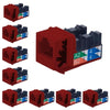 Ideal Industries Cat6 Keystone Jack Red Pack of 10 - 98-ZKCAT6-90R-IDX10 - Mounts For Less