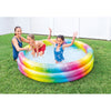 Intex - 3 Ring Inflatable Pool 66" x 15" 154 Gallon Capacity Rainbow - 65-101821 - Mounts For Less
