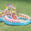 Intex - Candy Zone Aquatic Playground, 116 '' x 75 '' x 51 '', Includes 2 Pools, 1 Slide and Accessories, Multicolored - 65-57149NP - Mounts For Less