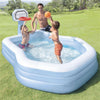 Intex - Children's Pool With Basketball Basket, 100 '' x 74 '' x 51 '', Ball Included, Blue - 65-57183NP - Mounts For Less