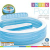 Intex - Family Lounge Inflatable Pool, 88''x85''x30'', 69 Gallon Capacity, Blue - 65-185455 - Mounts For Less
