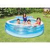 Intex - Family Lounge Inflatable Pool, 88''x85''x30'', 69 Gallon Capacity, Blue - 65-185455 - Mounts For Less