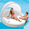 Intex - Inflatable Floating Island with Sunshade for Swimming Pool, 78.5'' x 59'', Beige - 65-185858 - Mounts For Less