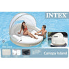 Intex - Inflatable Floating Island with Sunshade for Swimming Pool, 78.5'' x 59'', Beige - 65-185858 - Mounts For Less