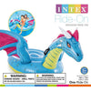 Intex - Inflatable Ride-on Dragon for Swimming Pool, 79'' x 75'', Blue - 65-185367 - Mounts For Less