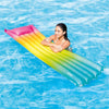 Intex - Rainbow Inflatable Pool Mattress, 67 '' x 21 '' x 6 '', Multicolor - 65-58721EU - Mounts For Less
