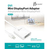 J5Create - Mini DisplayPort to DVI Adapter, White - 76-116374 - Mounts For Less