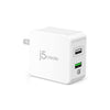J5Create - USB 3.0 Wall Charger with 2 Port, White - 78-120239 - Mounts For Less