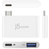 J5Create - USB 3.1 Type-C Charge Bridge, White - 78-199708 - Mounts For Less
