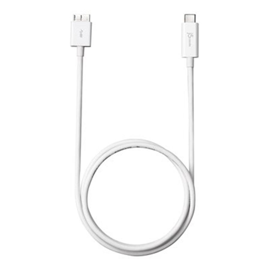 J5Create - USB3.1 Type-C to Micro-B Cable, 3 Feet, White - 78-119712 - Mounts For Less