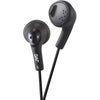 JVC - Gumy Wired In-Ear Headphones, Black - 46-HA-F160-B - Mounts For Less