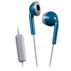 JVC HA-F19M-AH Retro In-Ear Headphone with Microphone and Remote Control Blue - 46-HA-F19M-AH - Mounts For Less