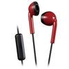 JVC HA-F19M-RB Retro In-Ear Headphone with Microphone and Remote Control Red - 46-HA-F19M-RB - Mounts For Less