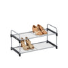 Jessar - 2 Tier Shoe Rack, Silver and Black - 76-6-00842 - Mounts For Less
