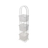 Jessar - 3 Tier Bathroom Storage Baskets, White - - Mounts For Less