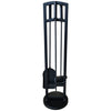 Jessar - 4 Piece Fireplace Tool Set, 29'' Height, From Kingston Collection, Black - - Mounts For Less