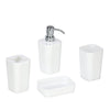 Jessar - 4 Pieces Bathroom Accessory Set, White - - Mounts For Less