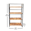 Jessar - 4-Tier Bookcase/Shelf, 23.6"x11.8"x49.2", From the Adrien Collection, Brown - 76-6-00900 - Mounts For Less
