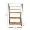 Jessar - 4-Tier Bookcase/Shelf, 23.6"x11.8"x49.2", From the Adrien Collection, Brown - - Mounts For Less