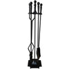 Jessar - 5 Piece Fireplace Tool Set, 32'' Height, From Wellington Collection, Black - 76-7-20131 - Mounts For Less