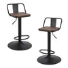 Jessar - Adjustable Height Swivel Stools, From The Gordon Collection, Set of 2, Black - 76-6-01557x2 - Mounts For Less